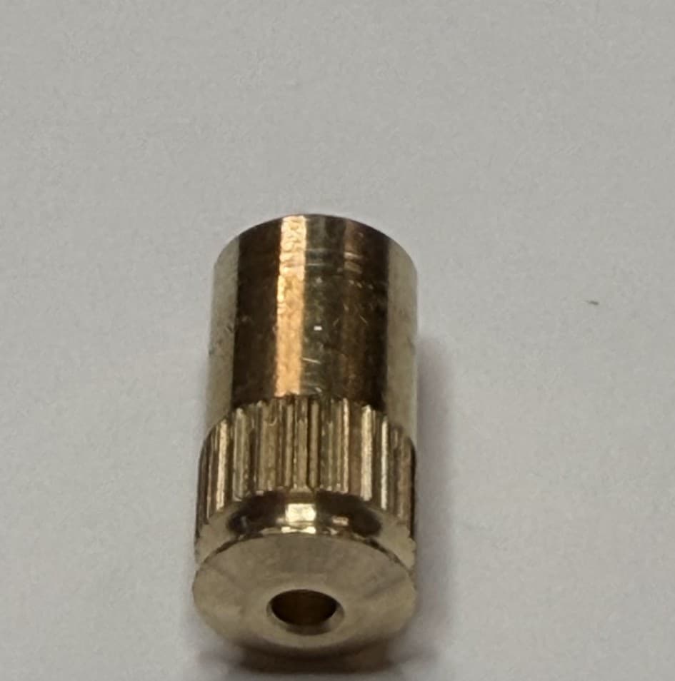 Knurled brass bush blank