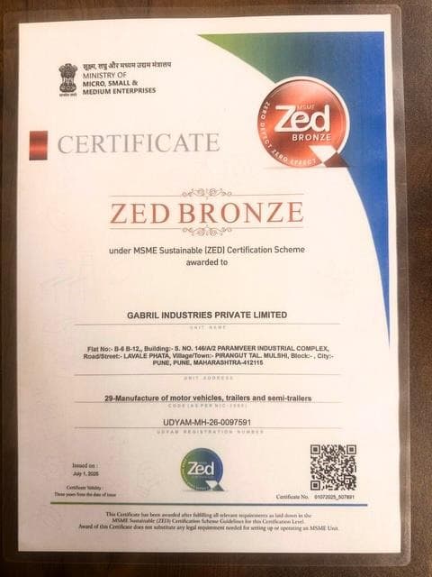 ZED Bronze certificate