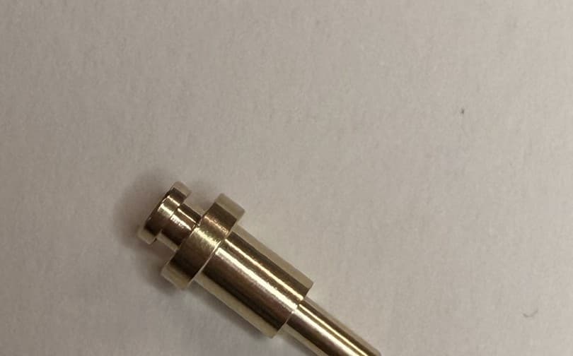 Large stepped brass pin