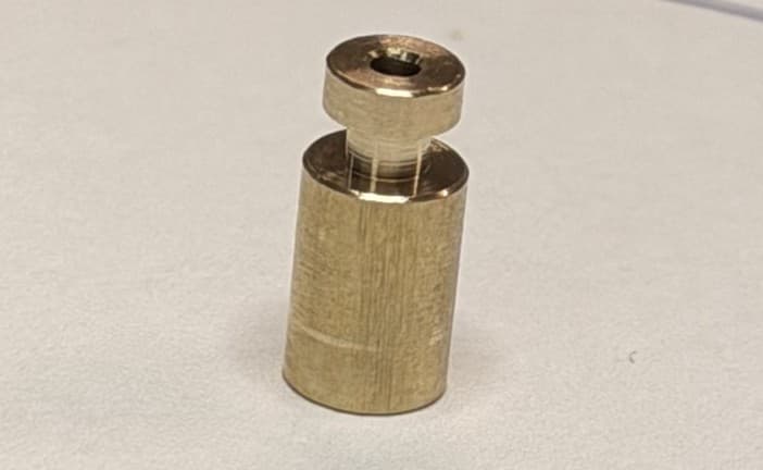 Small stepped brass pin